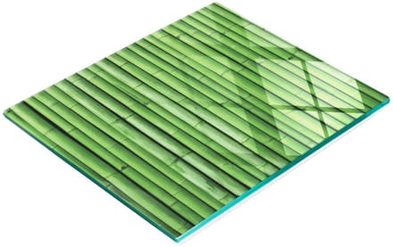 Gehard multifunctioneel decoratief glazen bord in bamboegroen, 60x52 cm