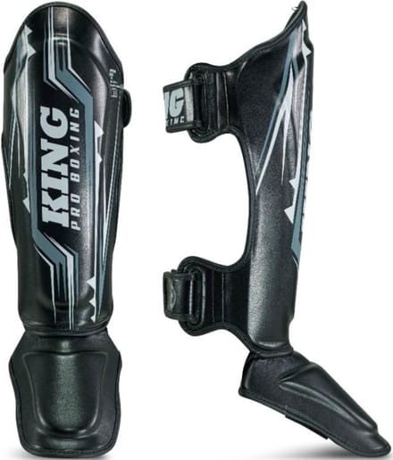 King Pro Boxing Kickboks Scheenbeschermers KPB/SG Spartan 1 Zwart - XL