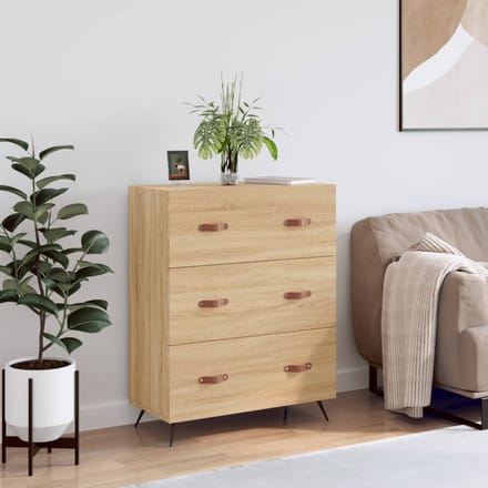 vidaXL - Ladekast - 69,5x34x90 - cm - bewerkt - hout - sonoma - eikenkleurig