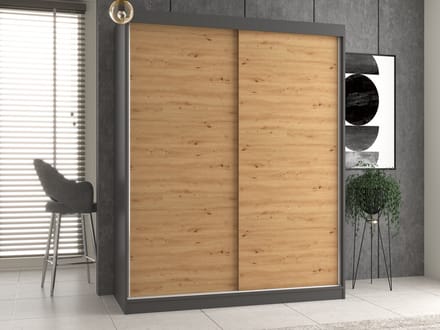 Kledingkast Iga 160/B ANTRACIET ARTISAN