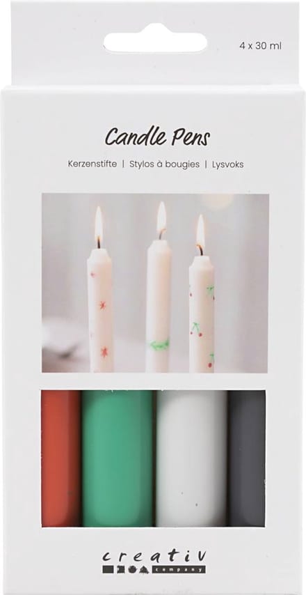 CC Candle pens, black, green, light grey, red, 4x30 ml/ 1 pack