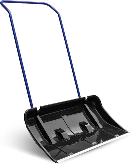 Stevige Sneeuwschuiver met Wieltjes en Aluminium Rand, 80 cm Breed
