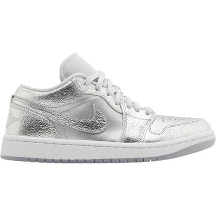 Jordan 1 Low SE Argent Métallique (aux femmes) 38.5 gray