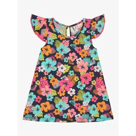 Roxy Morning Flower Korte Mouw Jurk Blauw 3 Years Meisje