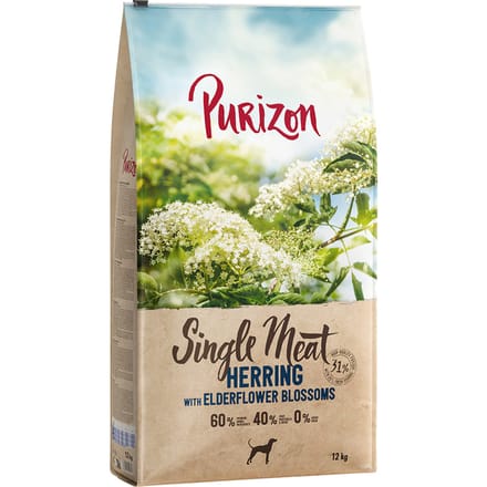 Purizon Single Meat Haring met Vlierbloesem - Dubbelpak: 2 x 12kg