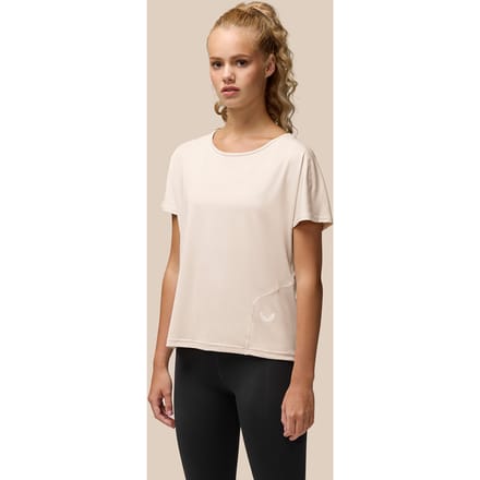 Dames Flow Training Movement Korte Mouw T-shirt - Beige
