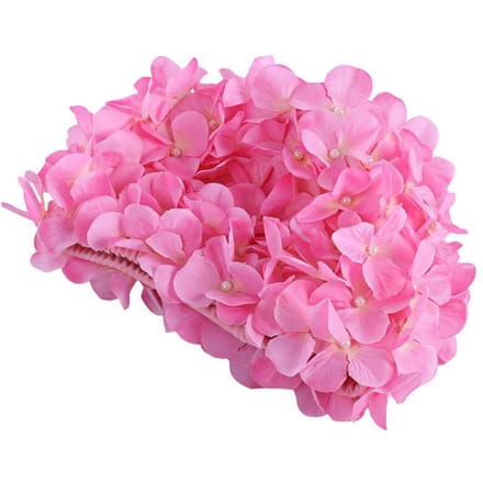 Bloemenontwerp Cap Delicate badmuts Gepersonaliseerde driedimensionale bloemblaadjes badmutsen pink