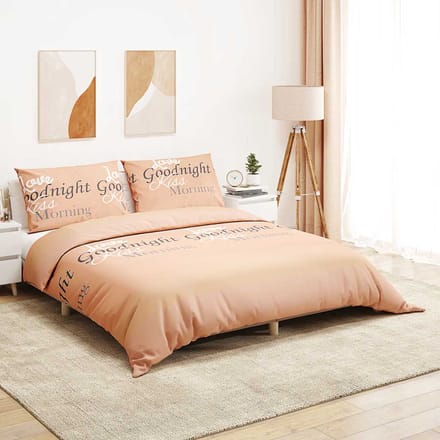 vidaXL Dekbedovertrekset 140x200 cm katoen roze