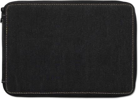 Etui voor kleurpotloden - Handgemaakt zwart canvas met ritssluiting