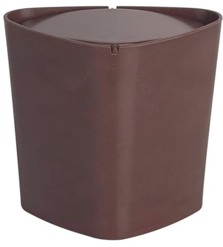 Draaibare Klep Afvalemmer - Trix-Eco Bruin - Compacte en Praktische Oplossing