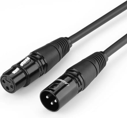 Ugreen - verlengkabel - audiokabel microfoonkabel voor XLR - (vrouwelijk) - XLR - (mannelijk) - microfoon - 1 - m - (AV130)