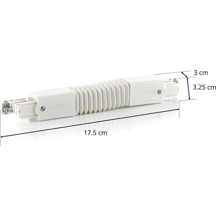 GLOBAL Flexibele verbinder HV-stroomrail Noa, wit