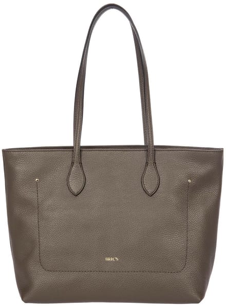 BRIC'S Leren schoudertas Gondola Violetta Shoulderbag Swamp Taupe
