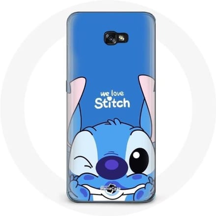 Coque - Samsung - Galaxy A3 2017 - Stitch mignon - Souple - Bleu blauw