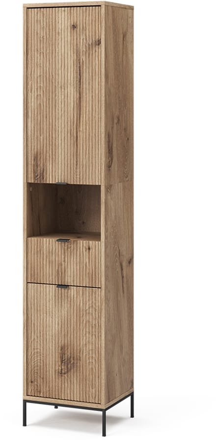Vicco Eliza Badkamermeubel – 40 x 190 cm met deur en lade Viking Eik