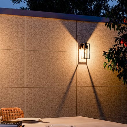 Calex LED Wandlamp Genoa - E27 – IP44 Spatwaterdicht - Zwart – Aluminium – Industrieel – Modern
