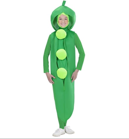"Grappig sperzieboon met erwten pak voor kinderen  - Verkleedkleding - 146/152"