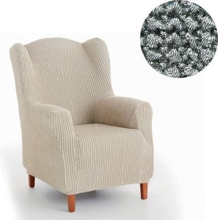 Milos meubelhoezen - Hoes voor oorfauteuil - 70-100cm - Donkergrijs