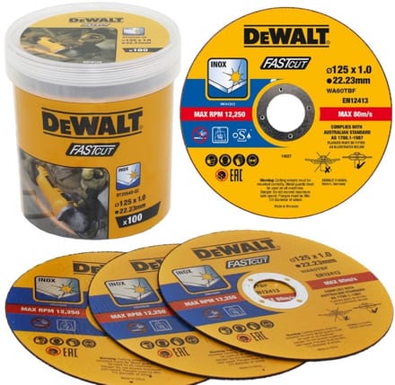 DeWalt DT20540 - Metaalsnijschijf - 125mm - INOX - 100 stuks