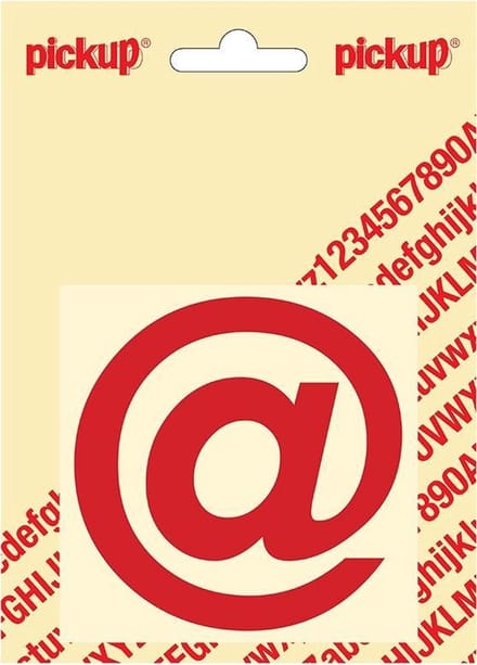 Pickup plakletter Helvetica 80 mm - rood @