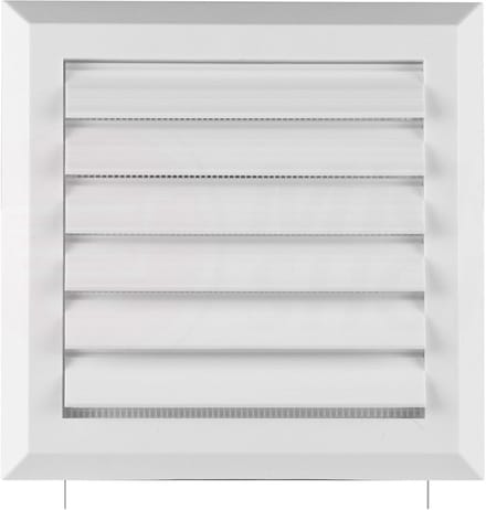 Ventilatierooster Wit/Bruin met Hor en Verstelbare Lamellen - Diverse Maten