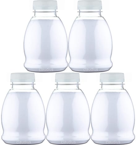 Scrubzout Perzik - 375 gram - Fles met transparante dop - Set van 5 stuks - Hydraterende Lichaamsscrub