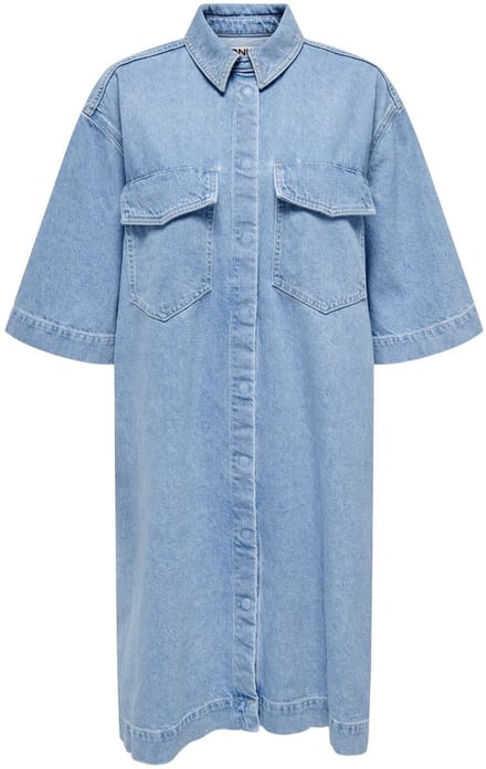 ONLY - ONLSOPHIE S/S OVERSIZE DRESS DNM SIK - Dames - Mini jurken