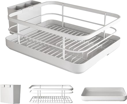 Afdruiprek Keuken - Bordenhouder - Servies Drogen - Ruimtebesparend Ontwerp - 30x16x16 cm - Wit