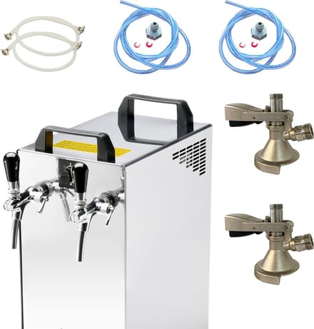 Complete set - Biertap - Kontakt 40/K 2-kraans, 50 liter/u - met 2x Fustkoppeling Type A - Beertender, Thuistap, Bierkoeler