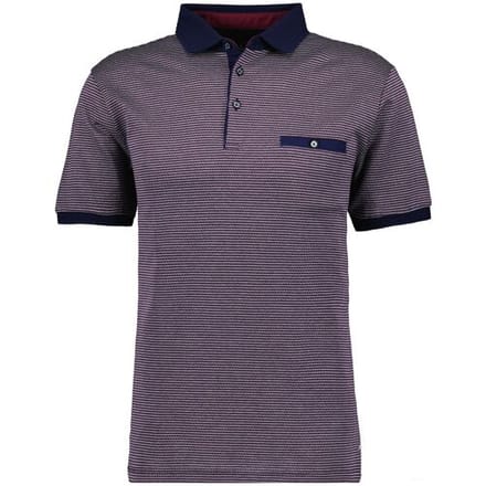 Ragman Jacquard Polo Mercerized Cotton Fine Structure Mulberry / male