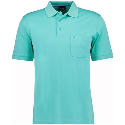 Ragman Softknit Poloshirt Breast Pocket Pima Cotton Mix Light Jade / male
