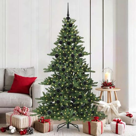 vidaXL - Kunstmatige - Hinged - Kerstboom - Groen - 180 - cm - PVC - en - Staal