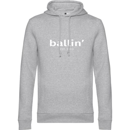 Heren Hoodies met Ballin Est. 2013 Basic Hoodie Print - Grijs - Maat M