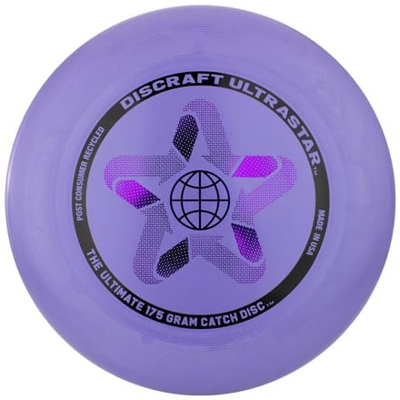 Frisbee Discraft UltraStar Recycled Lavendar 175 gr DCUSRP Paars 27,5 cm