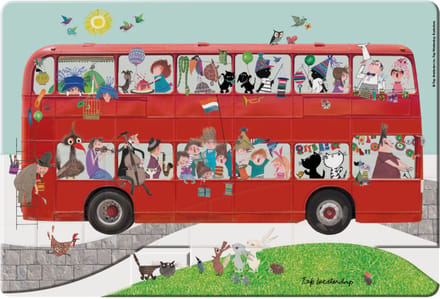 4 stuks - Placemat: Bus, Fiep Westendorp