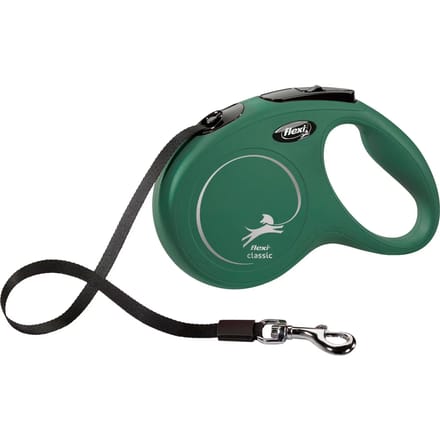 Flexi rollijn classic tape olijfgroen M - flexi lijn - groen - green - TOT 25kg