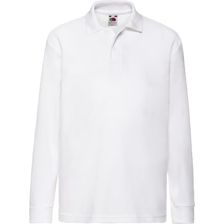 Fruit of the Loom Polycotton Piqué Poloshirt voor kinderen/Kinderen (Wit)