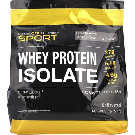 Sporten, Whey Protein Isolaat, Naturel, 2,27 kg(5lb)