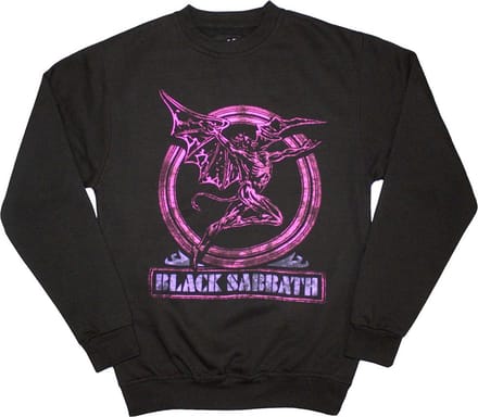 Black Sabbath - Neon Pink Henry Sweater/trui - L - Zwart