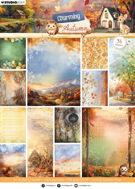 Paper pad Background papers - Charming autumn nr. 362