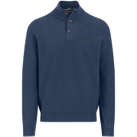 Fynch-Hatton Trui Troyer Button Allover Texture Night / male