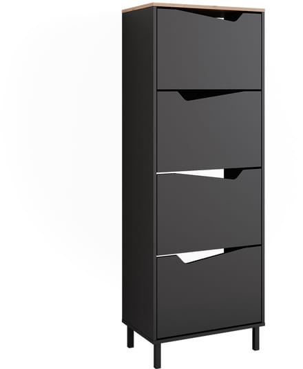 Vicco Marelle Schoenklaprek – 60 x 167.4 cm met 4 compartimenten Antraciet/Artisan