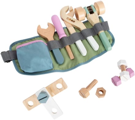 Small Foot - Gereedsschapsriem met Houten Gereedschap, 15dlg.