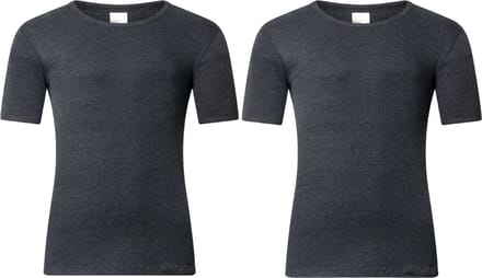 Gentlemen - 2 heren thermo T-shirts - korte mouw - antraciet - maat S