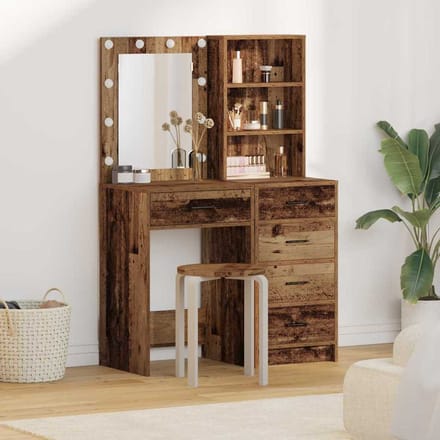 vidaXL - Kaptafel - 2 - st - Bruin - 50 - x - 41 - x - 135 - cm - Bewerkt - hout