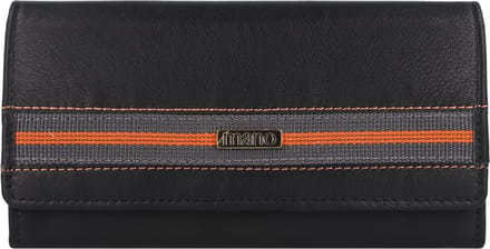 mano Don Leonardo Portemonnee RFID Leer 18 cm - Dames - Horizontaal - schwarz