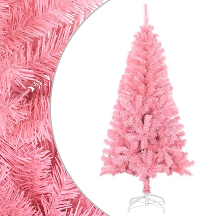 vidaXL - Kunstkerstboom - met - standaard - 150 - cm - PVC - roze