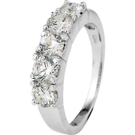 Trilogy ring zirkoniumoxides sieraden zilver 925 - trilogie