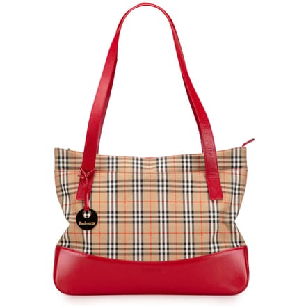 Tweedelige Haymarket Check Canvas Tote