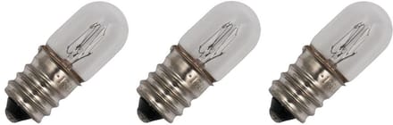 Signaallamp E12 130V 2.6W - 20 mAh - 3 stuks - T13 Gloeilamp Ø13mm - 33mm - 2500K - Dimbaar